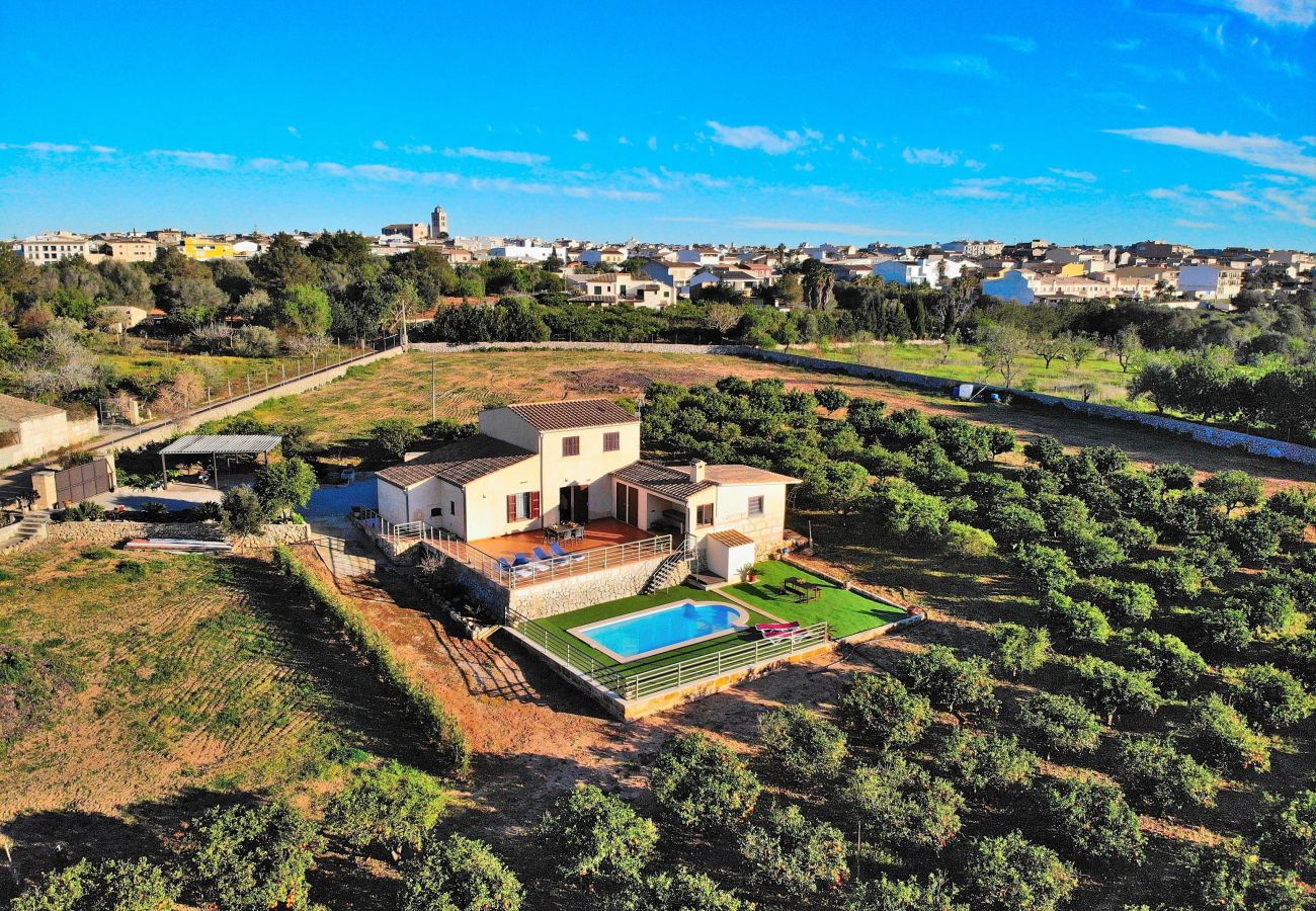 Vue d'en haut de la maison de vacances finca, villa, nature, calme et tranquillité, vacances